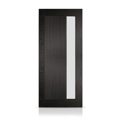 Modern Exterior Fiberglass Front Entry Door Slab with Designer Decorative Glass Door Slab Only