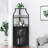 Corner Wine Bar Rack Cabinet With Detachable Wine Rack, Home Bar Cabinet-1804669097