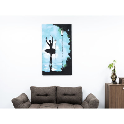 Hand-painted Turquoise Canvas 47''x27'' - Transform Your Space With Creativity And Elegance Unframed Art For Interior Decor