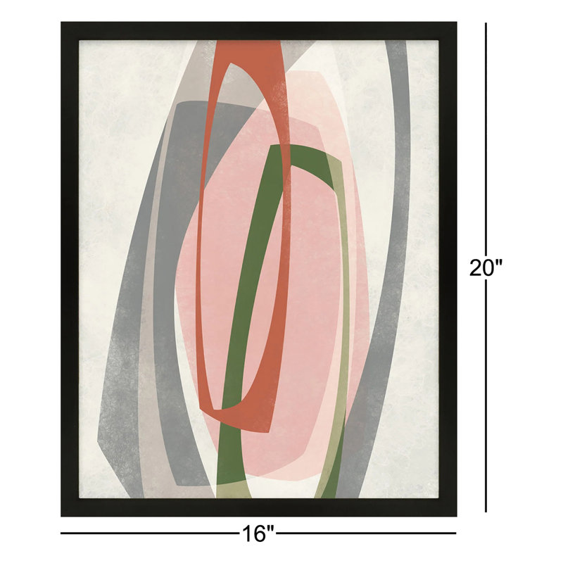 Orbit 6 Painting by Jacques Pilon, Black Framed, 20" H x 16" W