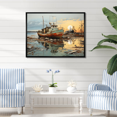 «Port Harbor Tales Papercut», reproduction sur toile