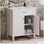 Meuble-lavabo de 30 po avec lavabo en céramique, portes à fermeture en douceur et tablettes réglables-123748141