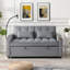 Canapé-lit futon moderne convertible en futon avec lit escamotable, dossier inclinable réglable, coussins décoratifs, poches, idéal pour les petits espaces-1313831540-1313831541