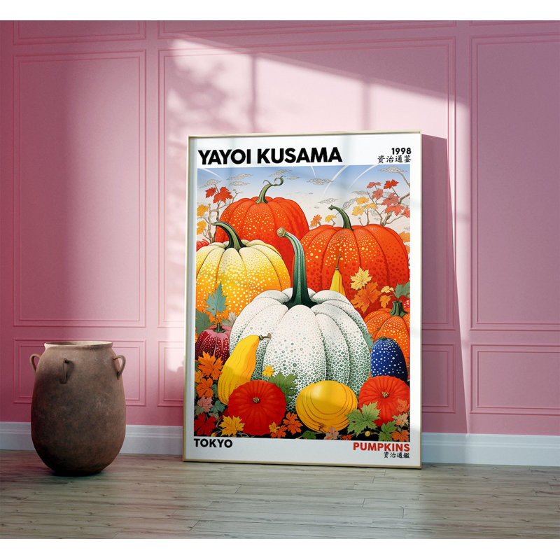 Yayoi Kusama Exhibition - No Frame Print, 21cm H x 14cm W