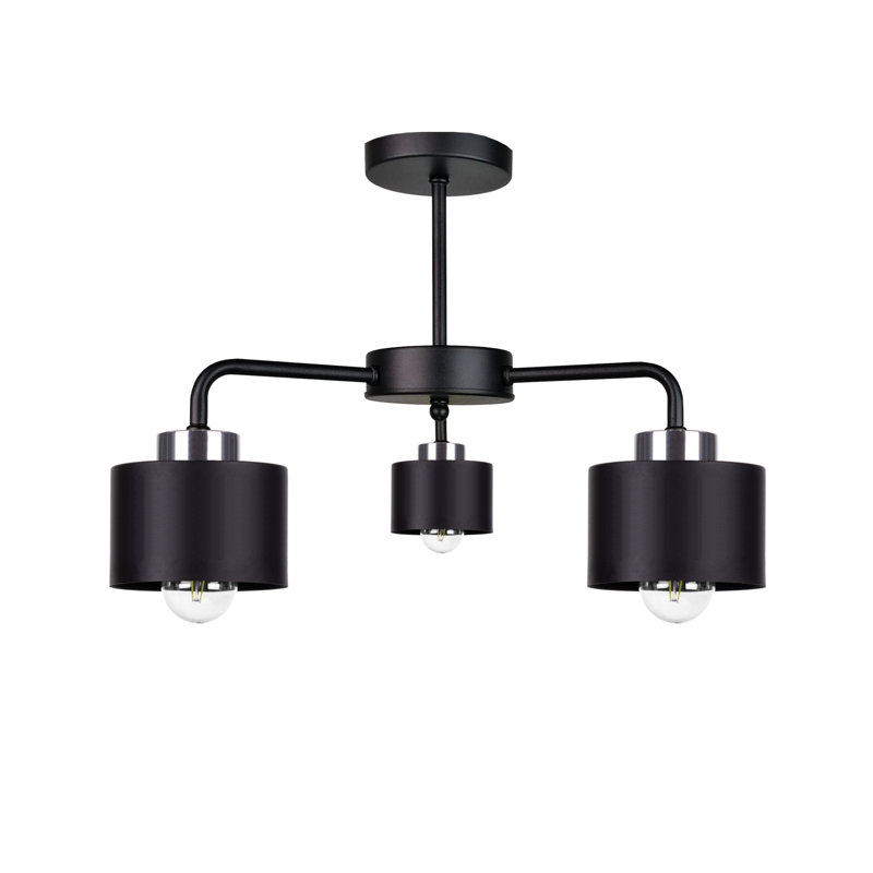 Jobst Flush Mount, Black/Silver, Black