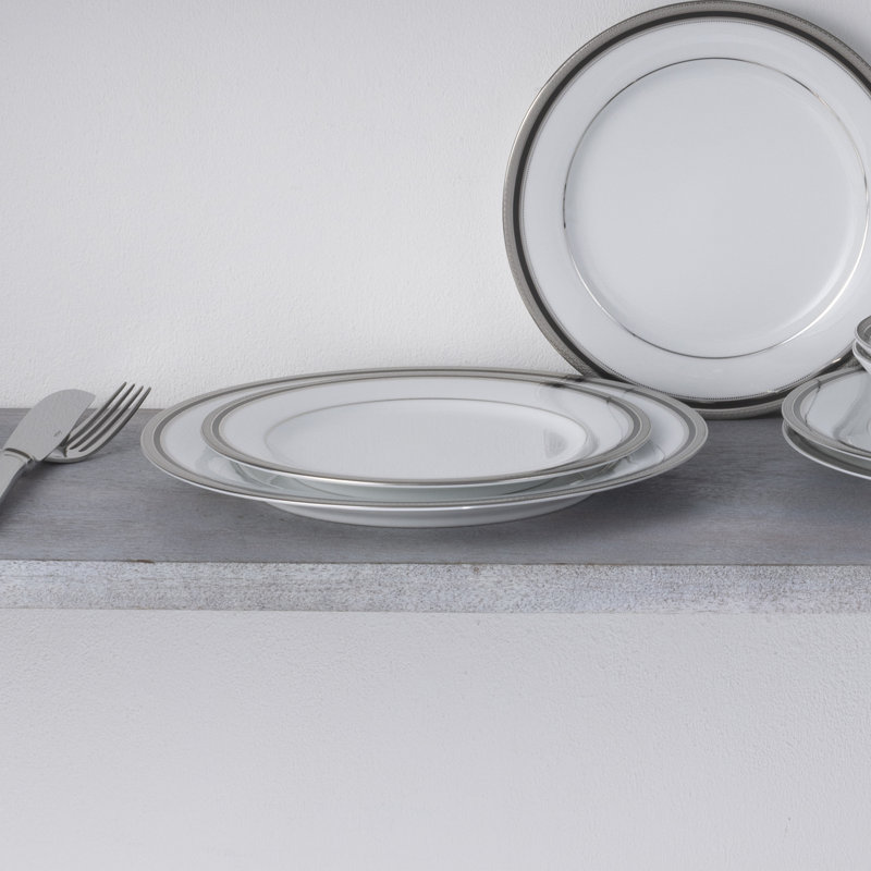 Service de vaisselle 50 pièces Noritake Austin Platinum, service pour 8