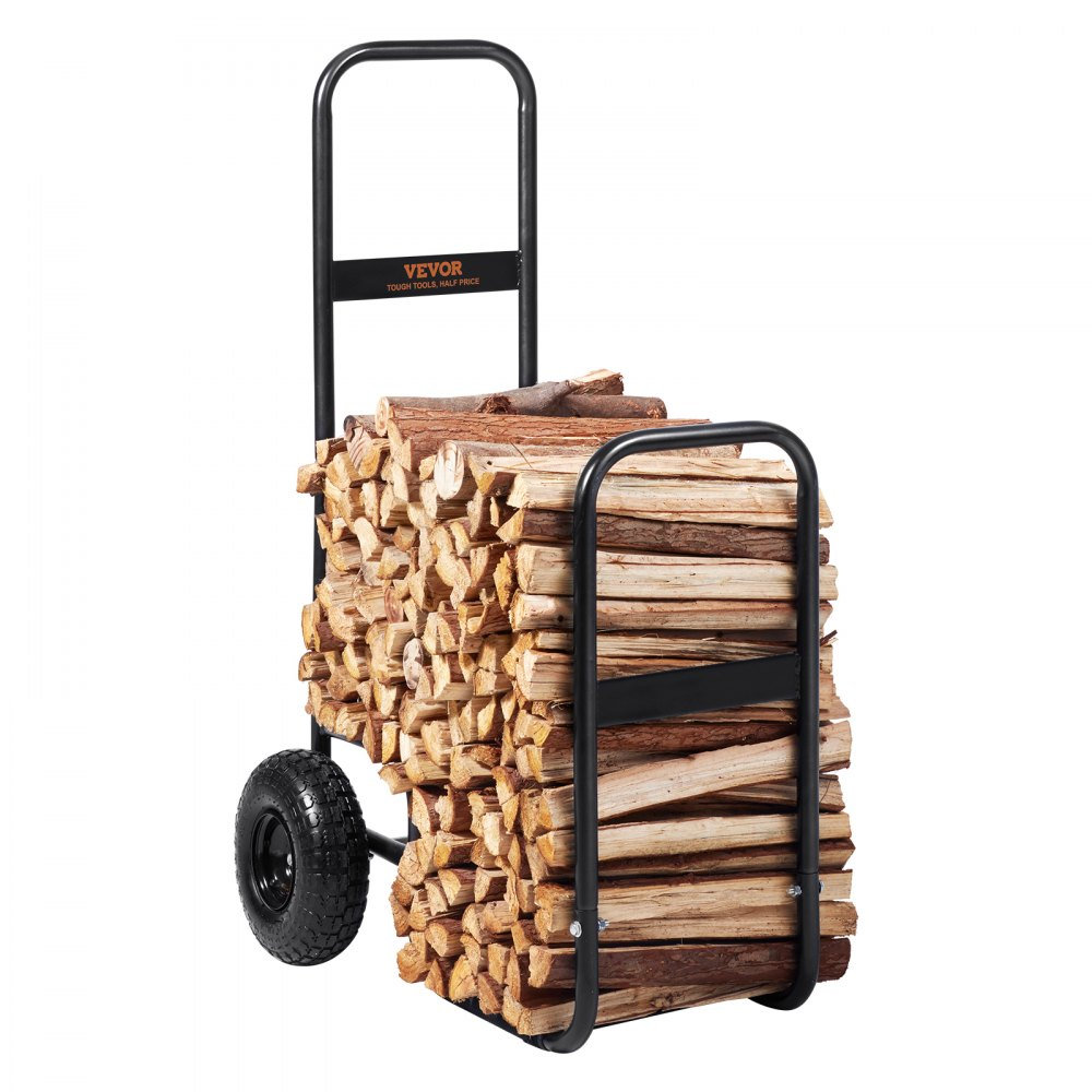 Tree Log Cart 17 Stories Firewood Log Cart, 250 lbs Load Capacity, Outdoor and Indoor ...