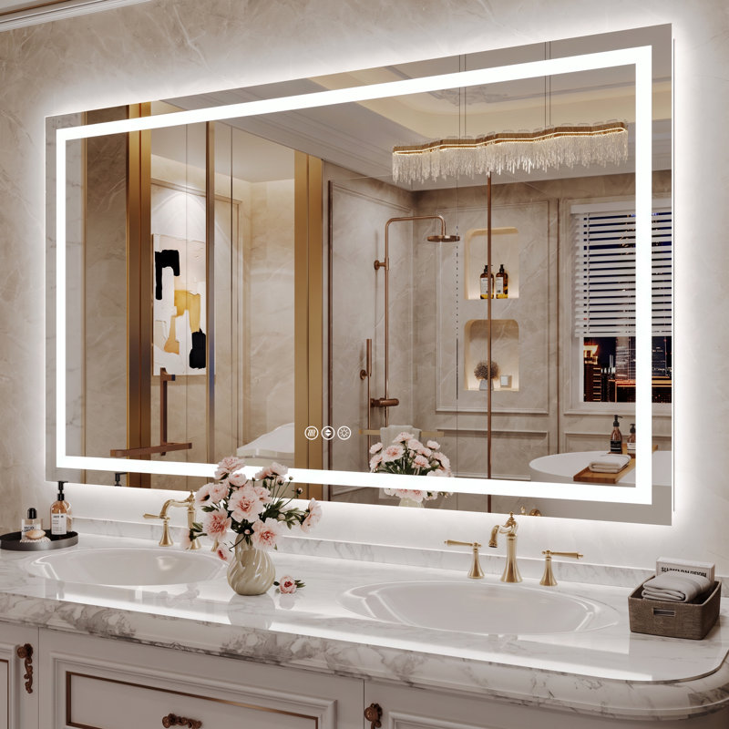 Miroir de salle de bain Lunara, 60 po x 30 po