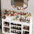 Wine Coffee Bar Cabinet With LED Lights