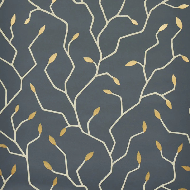 Cymbeline Wallpaper, Charcoal/Gold