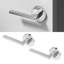  Levier de porte simple Dune à conception dissimulée moderne (pour placard, garde-manger ou couloir) - style minimaliste élégant en chrome-101982324-101982327
