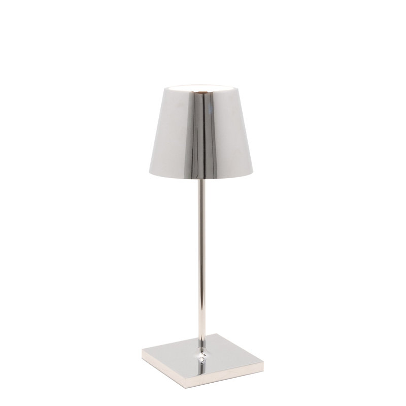 Poldina Pro Mini Table Lamp, Glossy Chrome