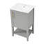 Meuble-lavabo compact 20 po avec lavabo gris à fermeture en douceur pour petits espaces-39565902
