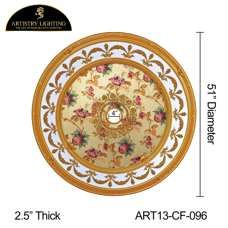 Motif floral rond 51 po