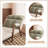 29.92'' Beige 3-in-1 Cotton Linen Foldable Reclining Sleeper/Convertible Chair/Upholstered Sofa Bed/Chaise I 5-Gear Adjustable Backrest for Small Space