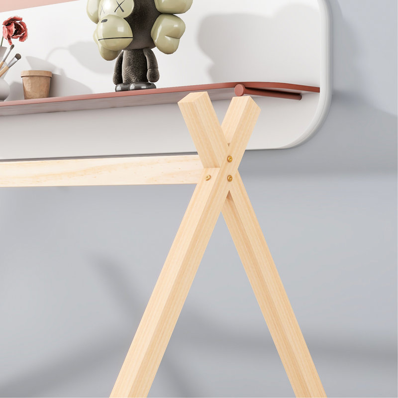 Lit simple tipi avec lattes - Le confort durable de la conception de la tente transformera votre chambre à coucher, Naturel