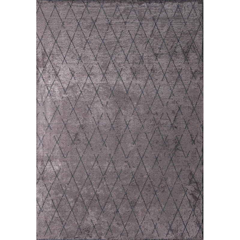 Rapture Geometric Shapes Area Rug in Gray, Rectangle 6'7" x 8'3"