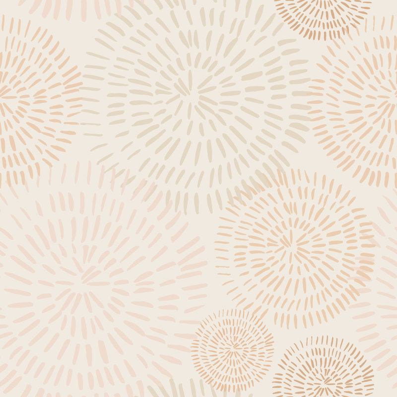 Susan Hable Geometric Wallpaper by Susan Hable, Peach