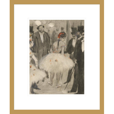 Virginie étant admirée sous le regard du marquis Cavalcanti par Edgar Degas, impression giclée encadrée