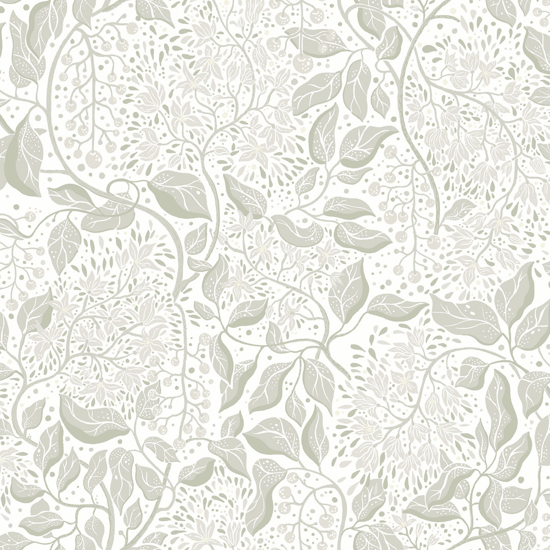Beachworth Non-Pasted,Unpasted Floral Double Roll Birch Lane™ 