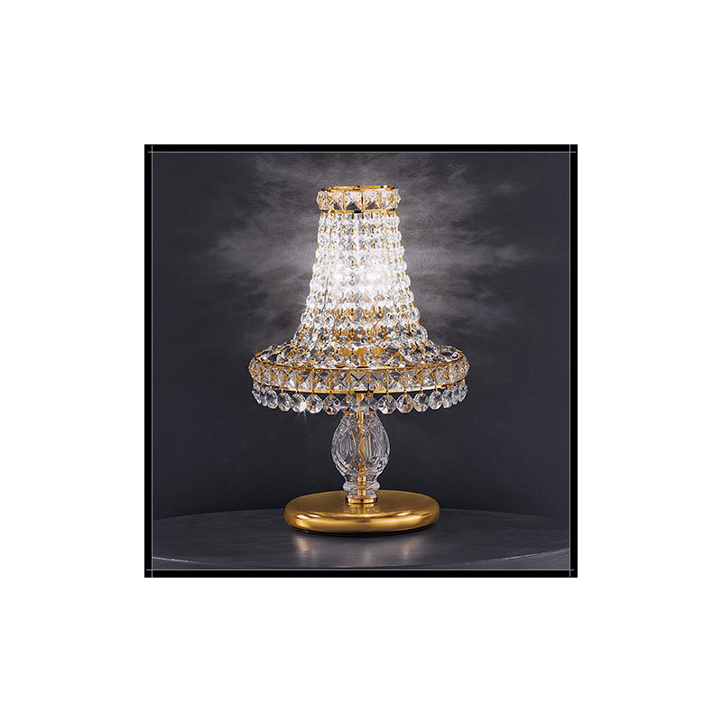 Settat Table Lamp, 24 k Gold