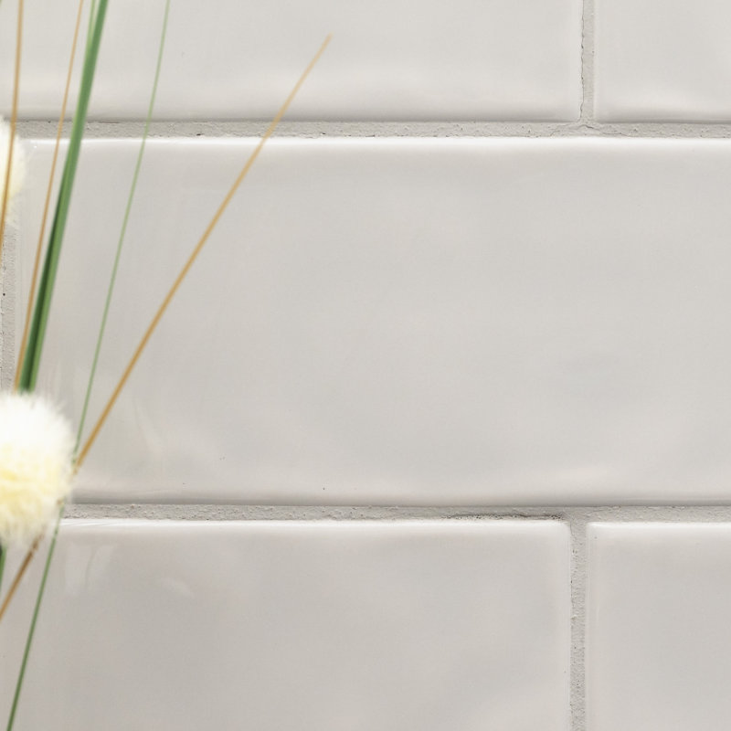 Metrola 4 in. x 12 in. Glossy Ceramic Subway Wall Tile, Ashen