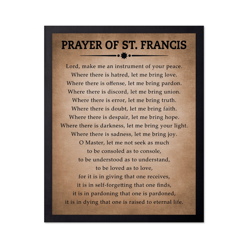 Prière de Saint François, Unframed, Poster, 12"H x 16"W