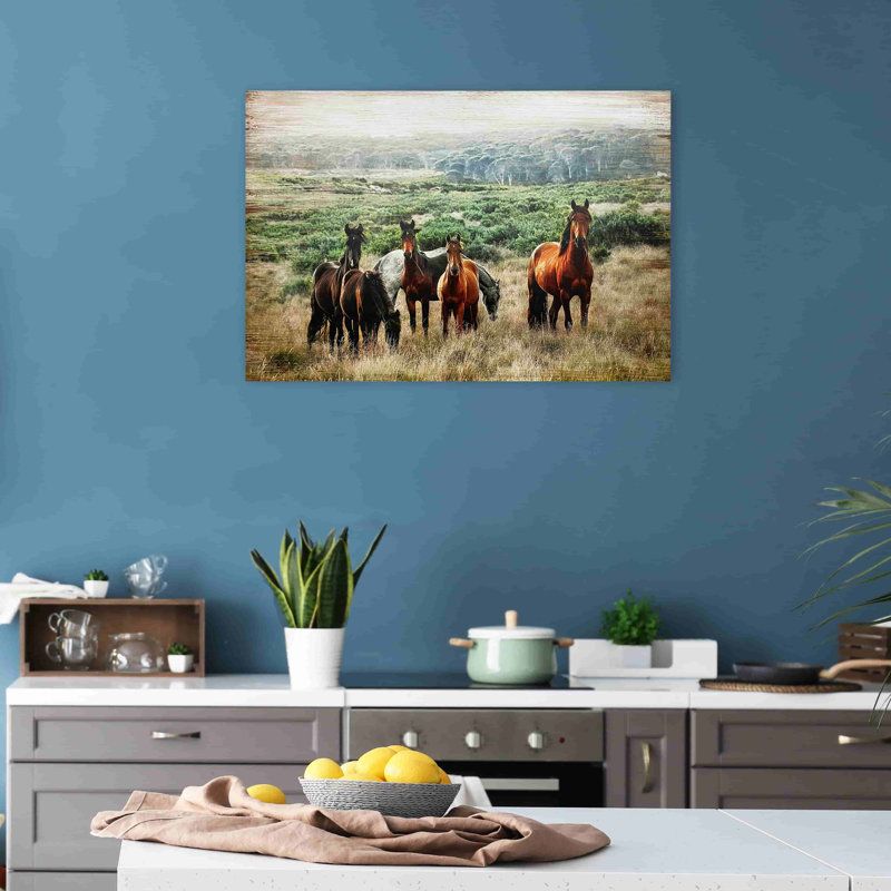 " Horse In Wild ", 16" H x 24" W x 1.5" D