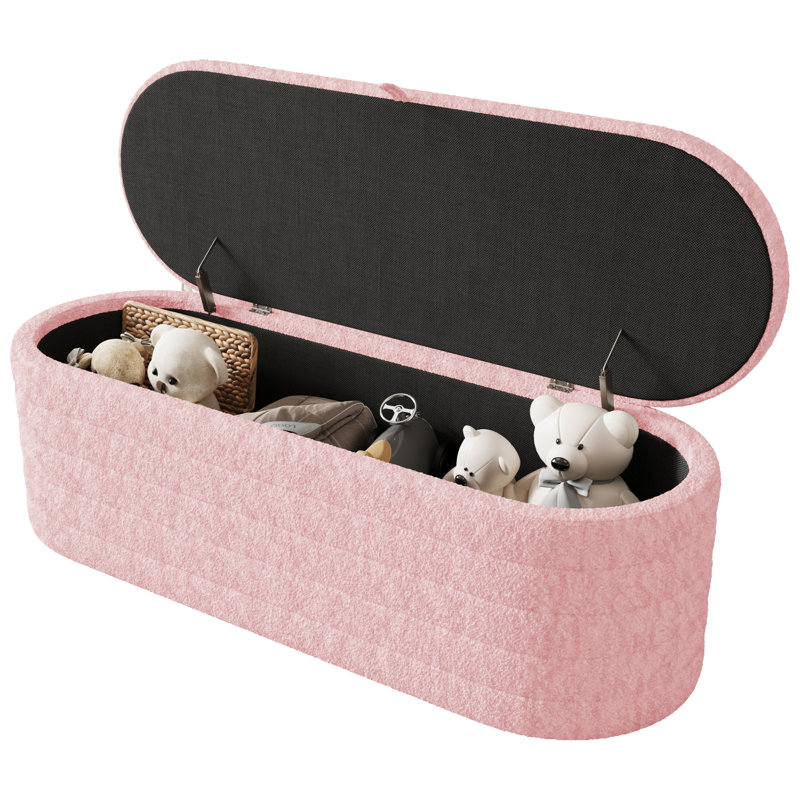 120 cm W Footstool, Rosa