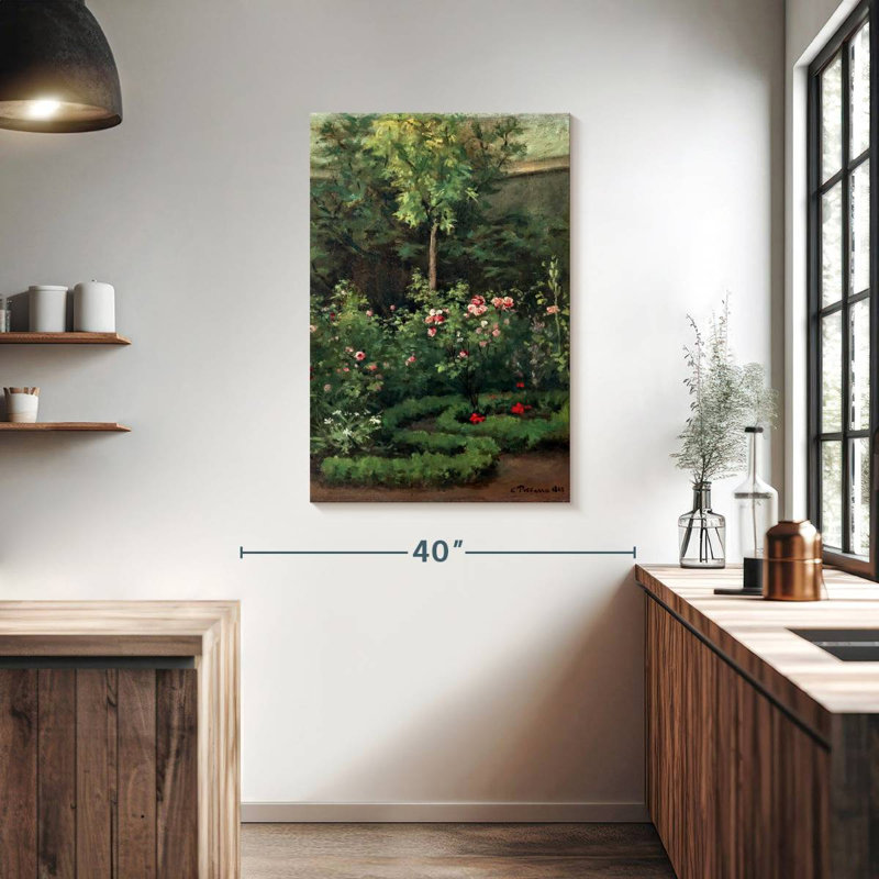 Senne A Rose Garden 1862, H 39 po x l 26 po