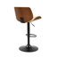 Swivel Upholstered Adjustable Height Counter Stool with Metal Frame