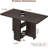 Folding Dining Table, Drop Leaf Dining Table With 6 Wheels And 2-Layer Storage Shelf-107266219