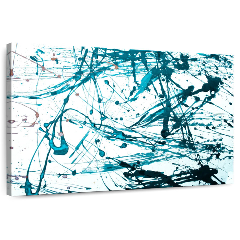 Avery Teal Abstract, 8" H x 12" W