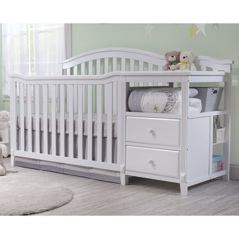 Lit de bébé convertible et table à langer 4-en-1 Berkley, Blanc