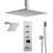 Thermostatic Digital Shower System Set ,12-Inch Dual Rainfall Shower Faucet with Handheld Spray-82331447