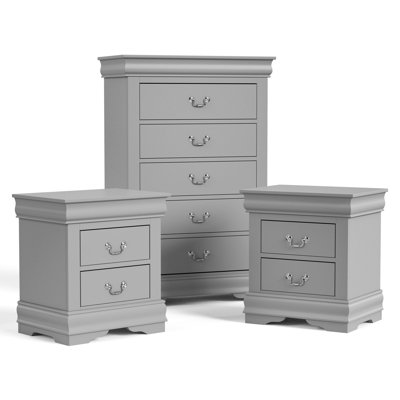 Extula 3-Piece Bedroom Set (1 Chest and 2 Nightstands)