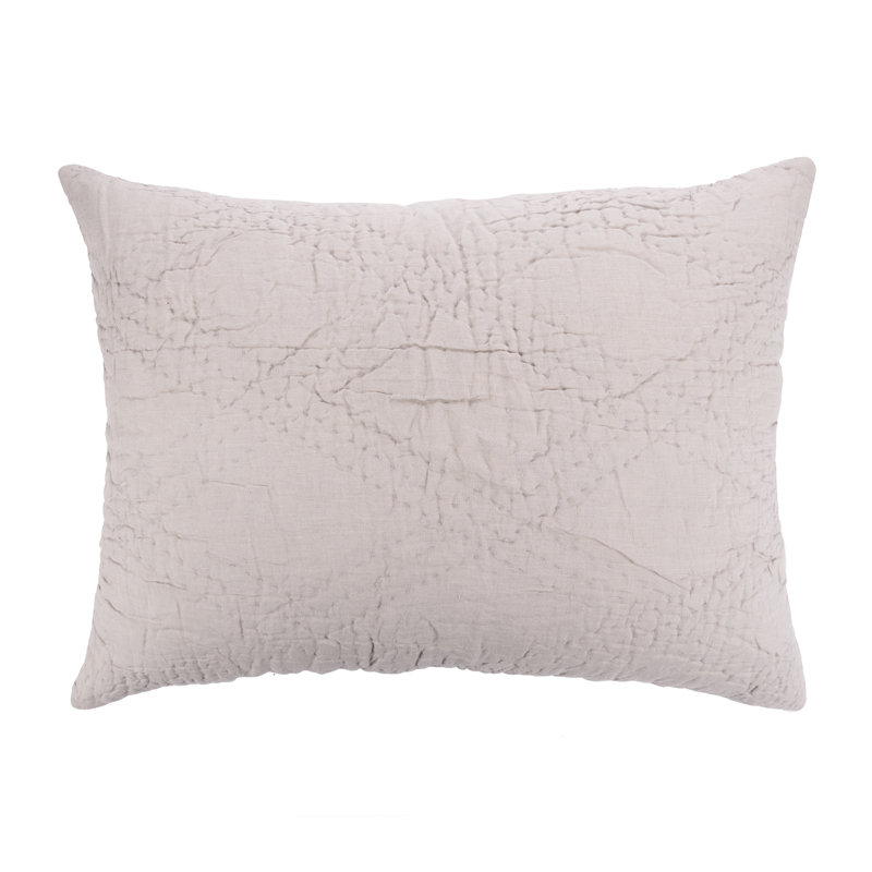 Taie décorative en lin Barlona - Standard, Gris platine