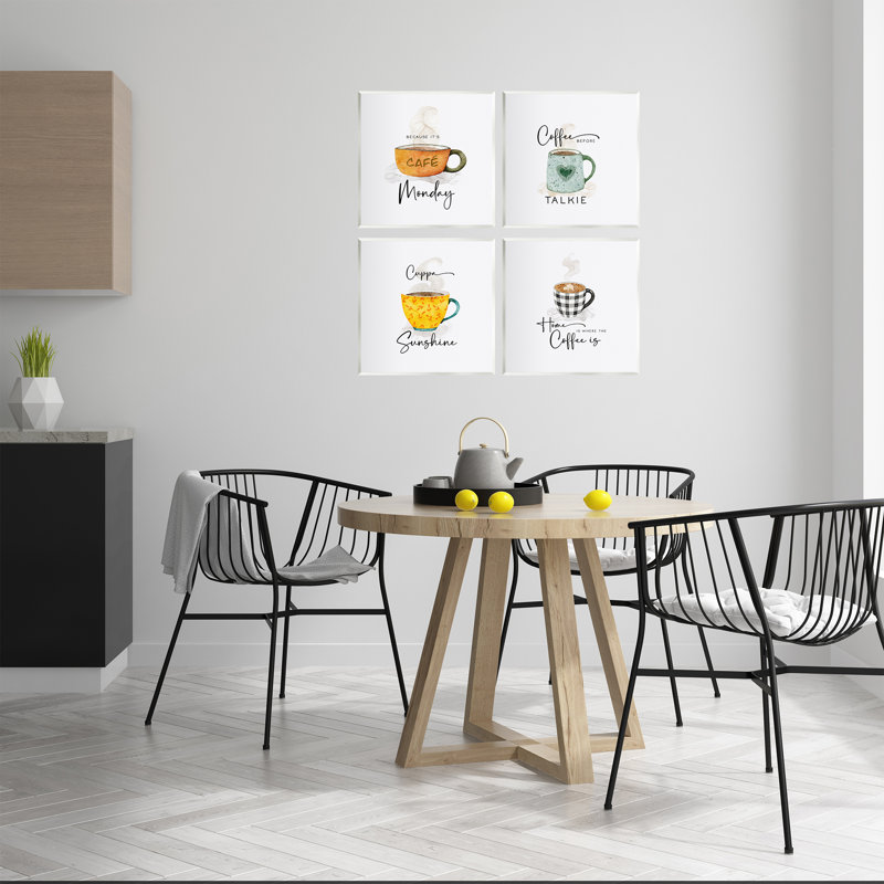 "Coffee Delights", ensemble de 4 plaques murales, design par Joy Hall