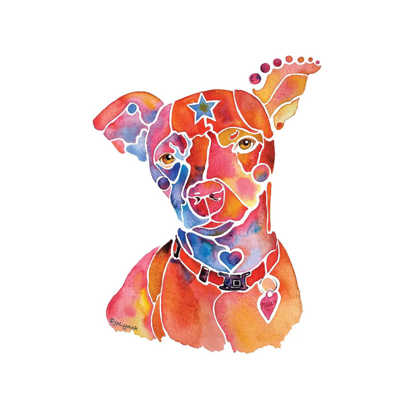 Rescue Dog Mooch by Jo Lynch - Wrapped Canvas Gallery-Wrapped Canvas Giclée, 45.72cm H x 45.72cm W