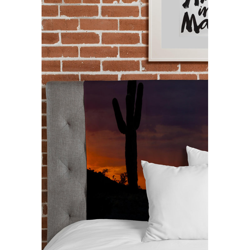 Tapisserie barbara sherman saguaro coucher de soleil