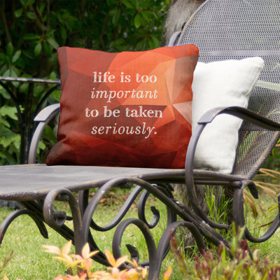 Coussin décoratif intérieur / extérieur Life and Levity