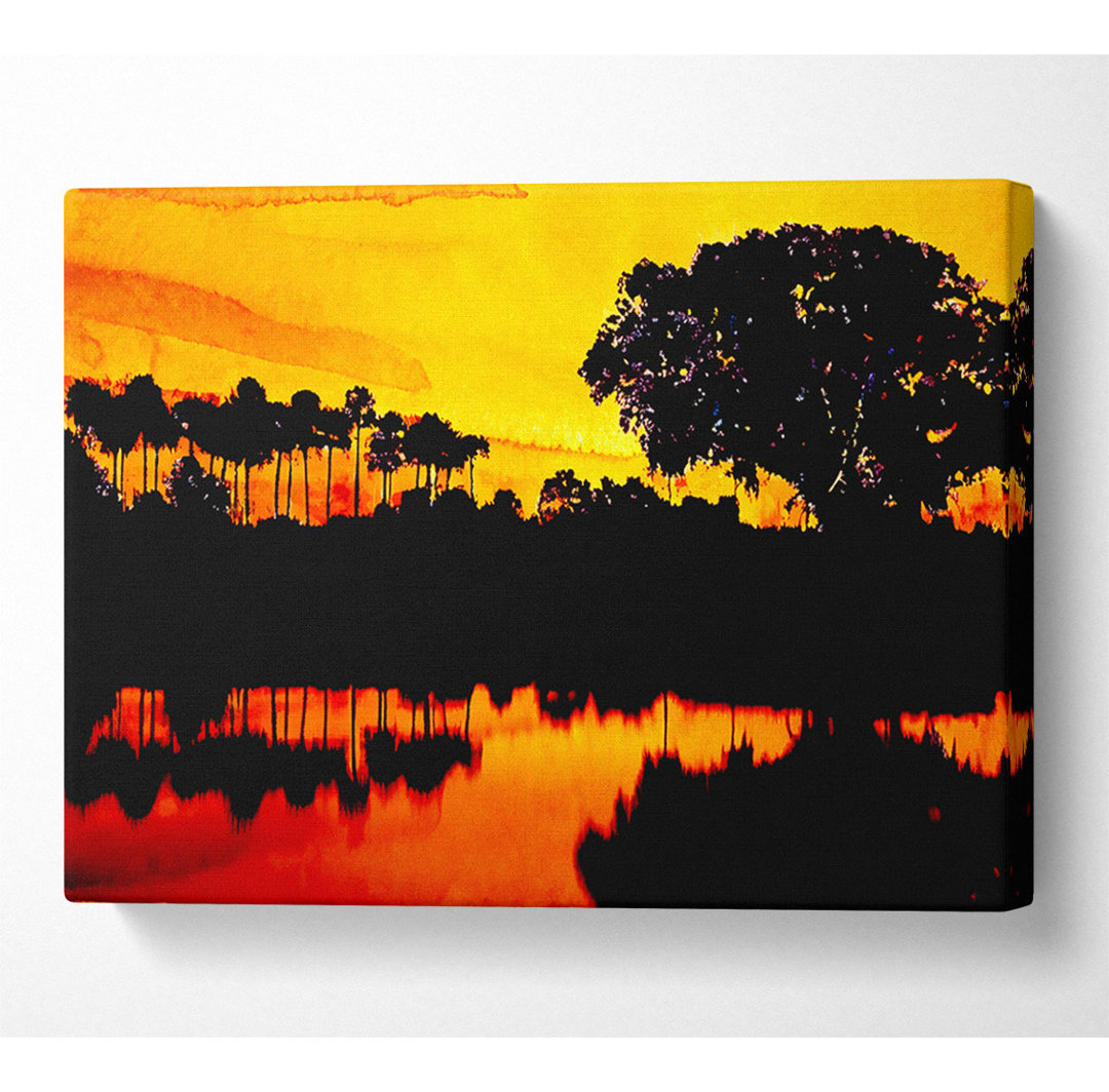 Beautiful Orange River Reflections - Kunstdrucke auf Leinwand