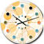 Horloge murale circulaire rétro rétro géométrique-40745078