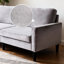 Lin moderne gris avec coussins de printemps, housse et structure amovibles, pour une utilisation multi-scène comme tissu respirant pour l'anniversaire, idéal