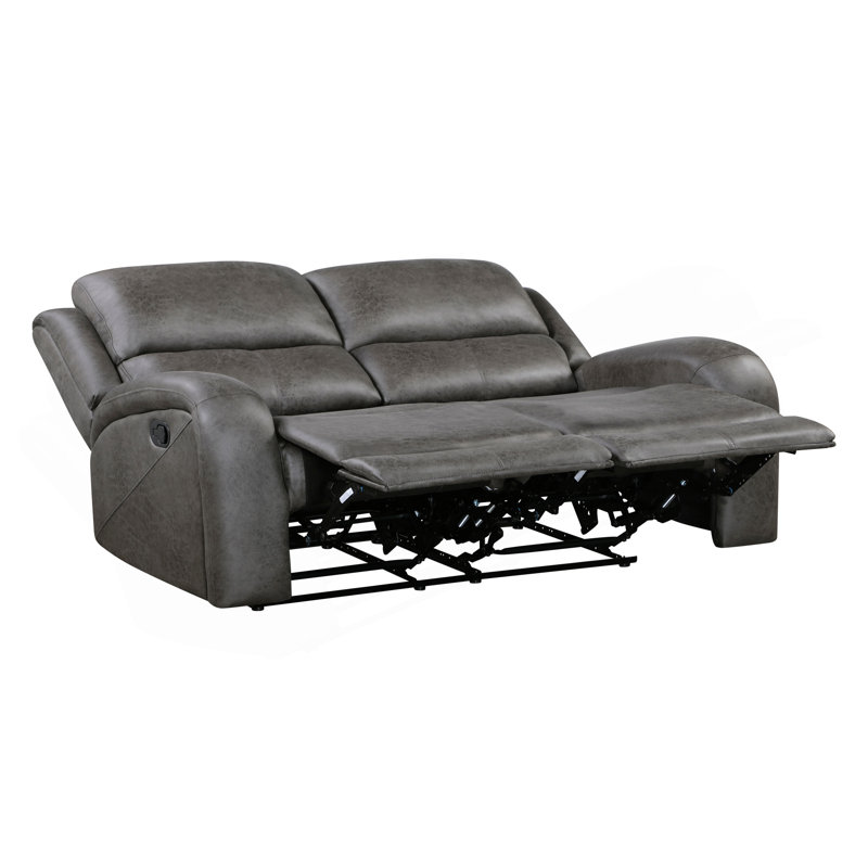 Ensemble de canapé gris 3 pièces Fauteuil inclinable à mouvement inclinable et moelleux