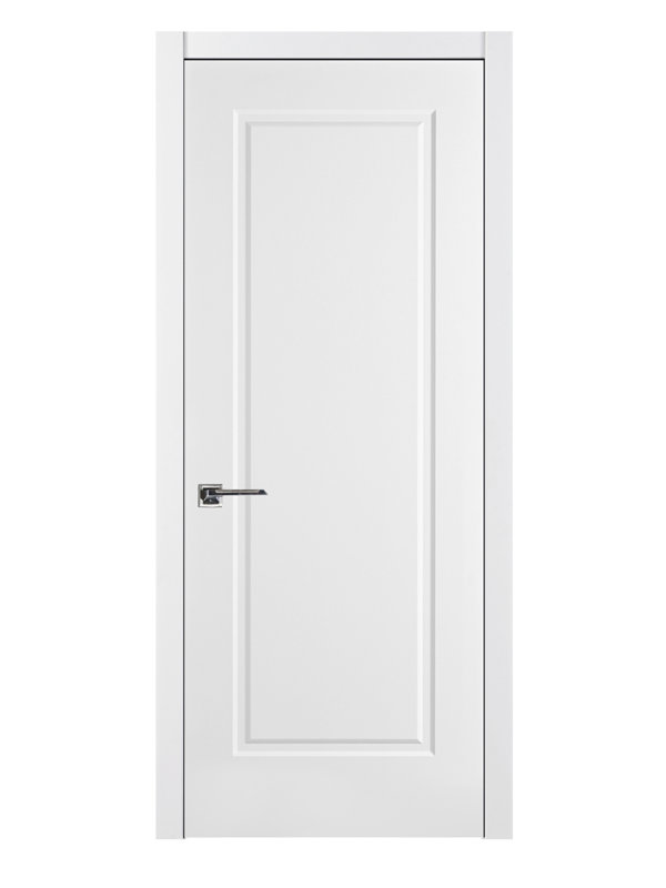 Porte intérieure stratifiée blanche à panneau 1 panneau pré-suspendu à gauche / à droite, 35,75 po x 80 po , Droite