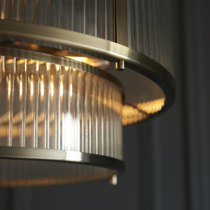 Anesty 5lt Pendant light finished in Ant. Brass