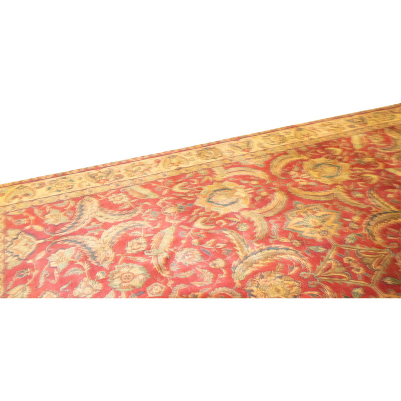 High-Quality Hand-Knotted Red Area Rug
