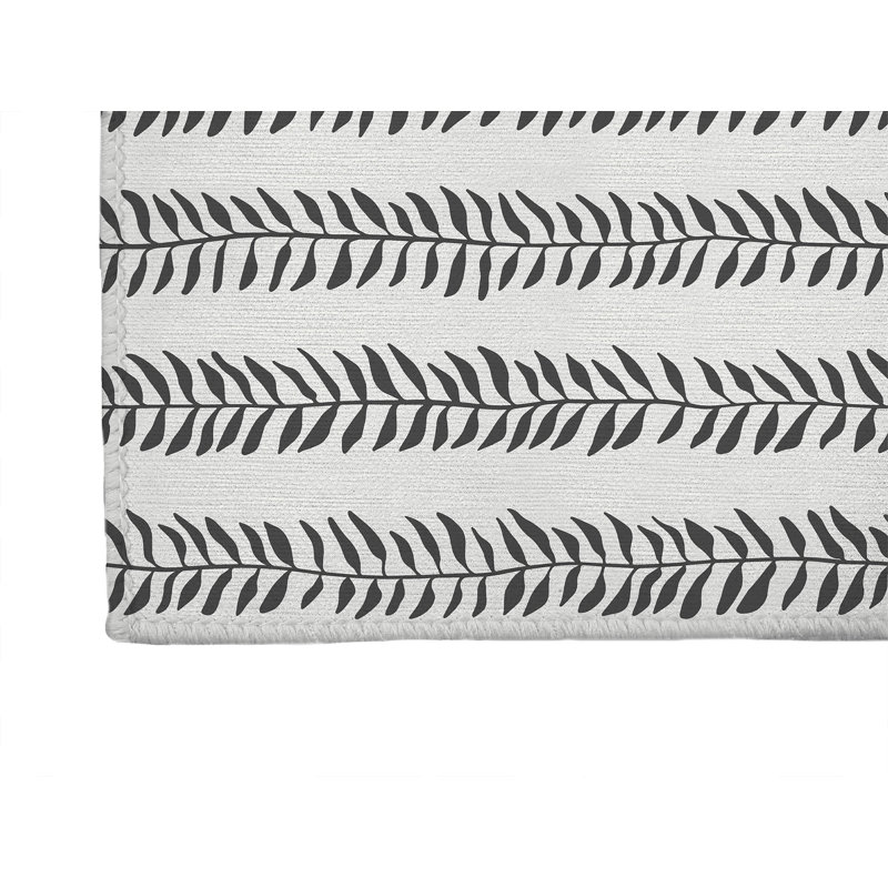 Tapis de cuisine Mystic Ivy, Rectangle 4pi x 6 pi, Ivoire/gris anthracite