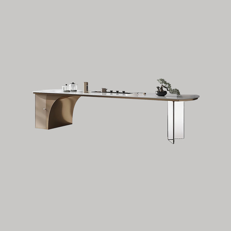 A Modern Minimalist Rectangular Office Tea Table, 29.53" H x 78.74" W x 31.5" D